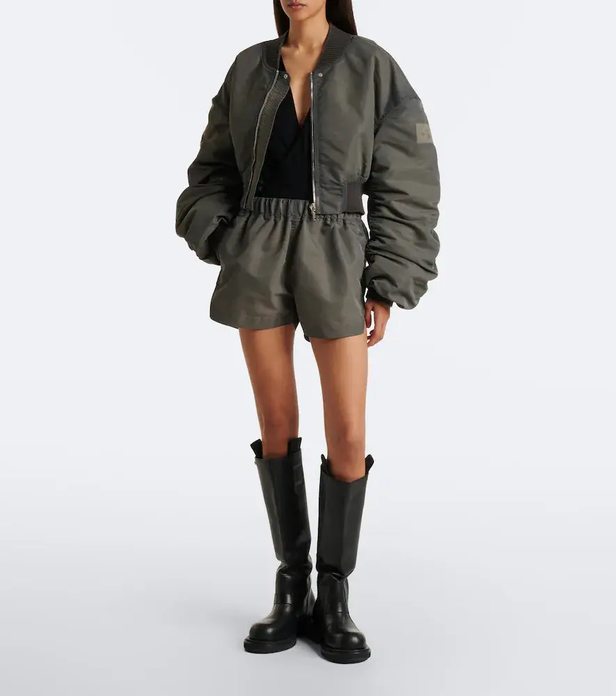 Rick Owens Secchia cropped satin bomber jacket | Thumbnail 7 Rick Owens Secchia cropped satin bomber jacket | Thumbnail 7