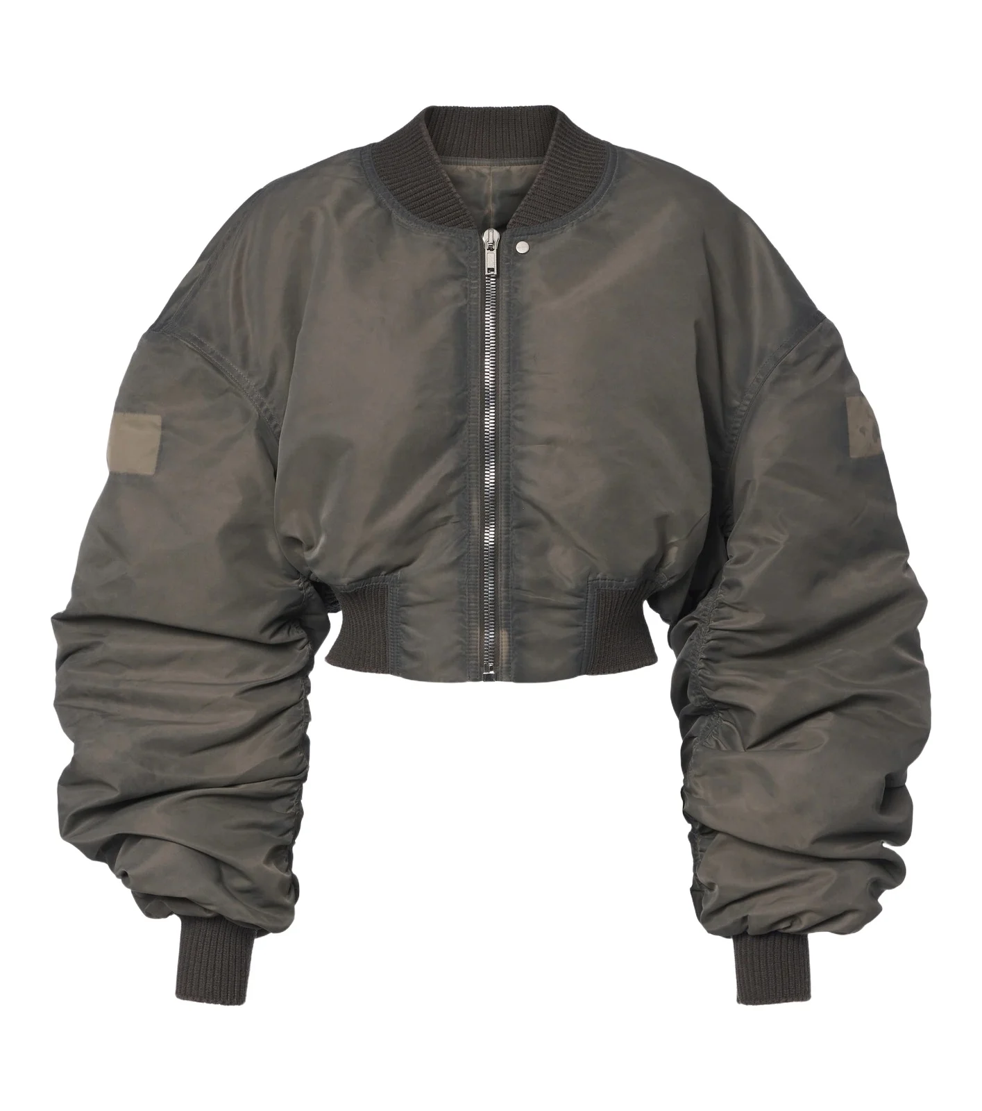 Secchia cropped satin bomber jacket Secchia cropped satin bomber jacket