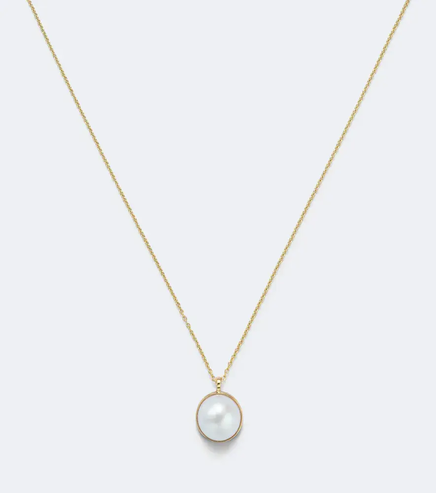 Sophie Bille Brahe Luce Simple 14kt gold necklace with freshwater pearl | Thumbnail 2 Sophie Bille Brahe Luce Simple 14kt gold necklace with freshwater pearl | Thumbnail 2