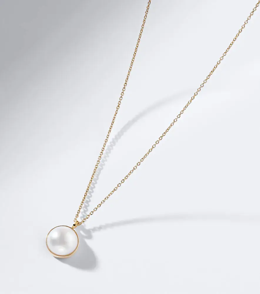 Sophie Bille Brahe Luce Simple 14kt gold necklace with freshwater pearl | Thumbnail 6 Sophie Bille Brahe Luce Simple 14kt gold necklace with freshwater pearl | Thumbnail 6