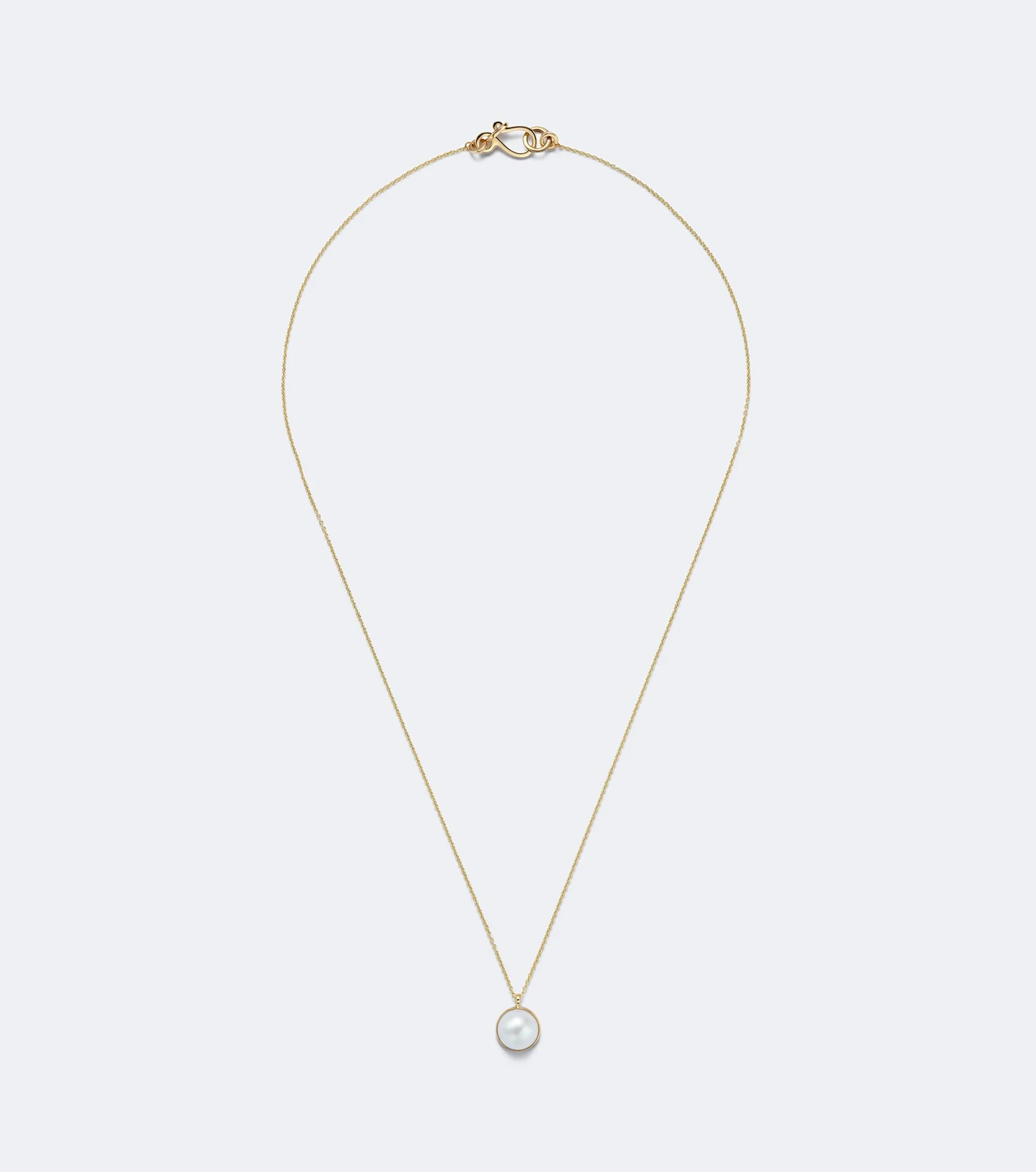 Luce Simple 14kt gold necklace with freshwater pearl Luce Simple 14kt gold necklace with freshwater pearl