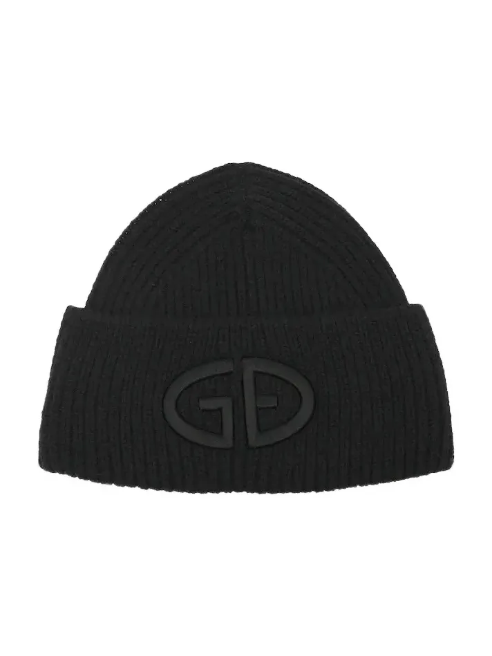Valerie embroidered ribbed-knit beanie