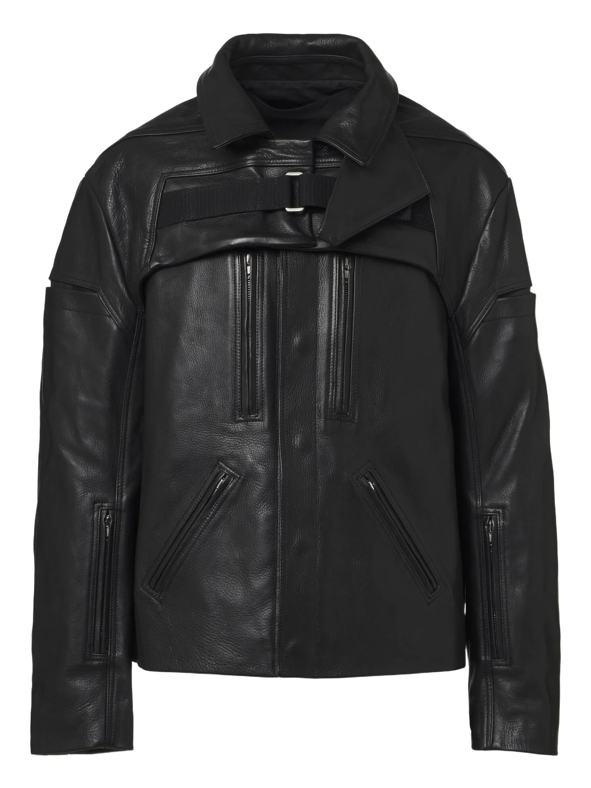 Rick Owens Mac convertible leather jacket