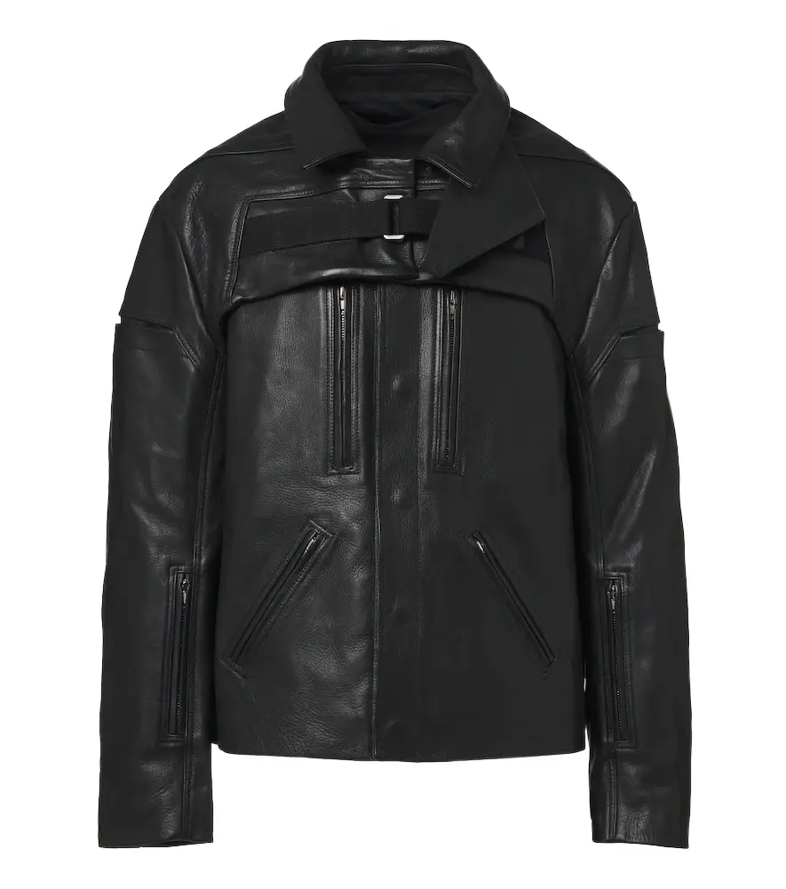 Rick Owens Mac convertible leather jacket