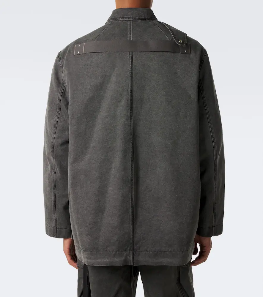 Rick Owens Collared Mac coated cotton canvas jacket | Thumbnail 2 Rick Owens Collared Mac coated cotton canvas jacket | Thumbnail 2