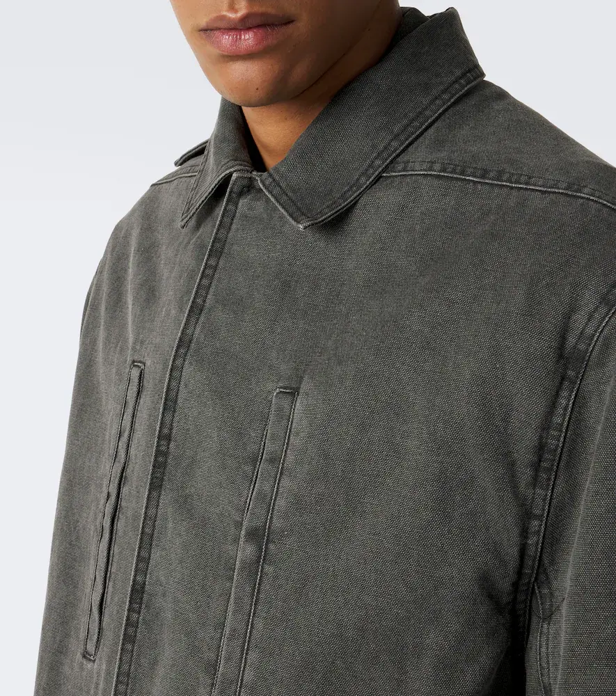 Rick Owens Collared Mac coated cotton canvas jacket | Thumbnail 5 Rick Owens Collared Mac coated cotton canvas jacket | Thumbnail 5