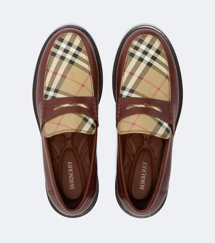 Burberry Check leather penny loafers | Thumbnail 2