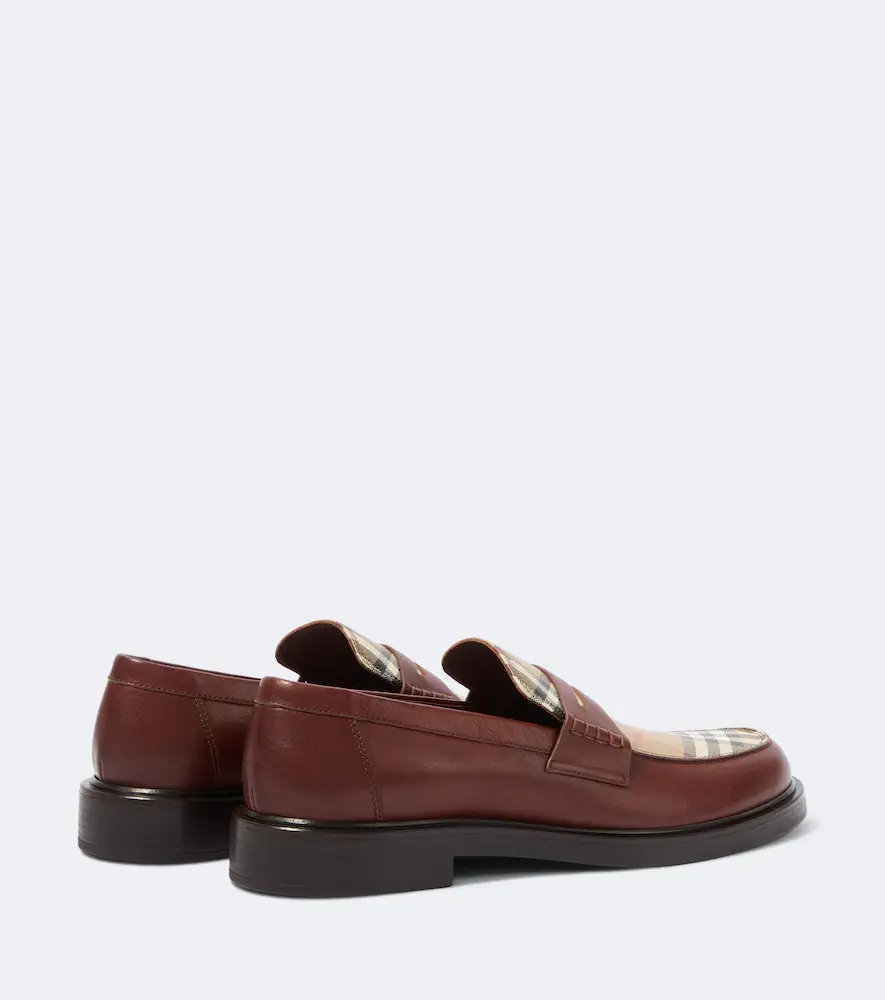 Burberry Check leather penny loafers | Thumbnail 5