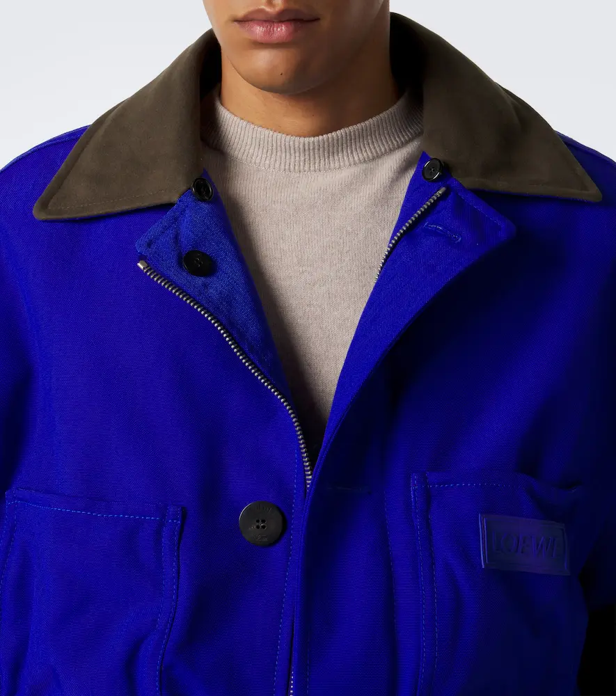 Loewe Layered leather-trimmed jacket | Thumbnail 6