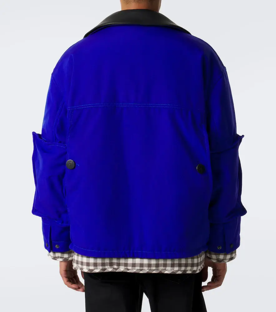 Loewe Layered leather-trimmed jacket | Thumbnail 7