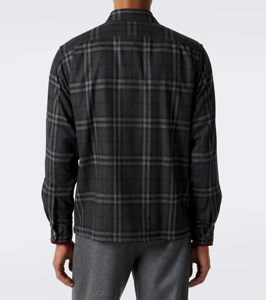 Burberry Check wool and cashmere jacket | Thumbnail 2 Burberry Check wool and cashmere jacket | Thumbnail 2