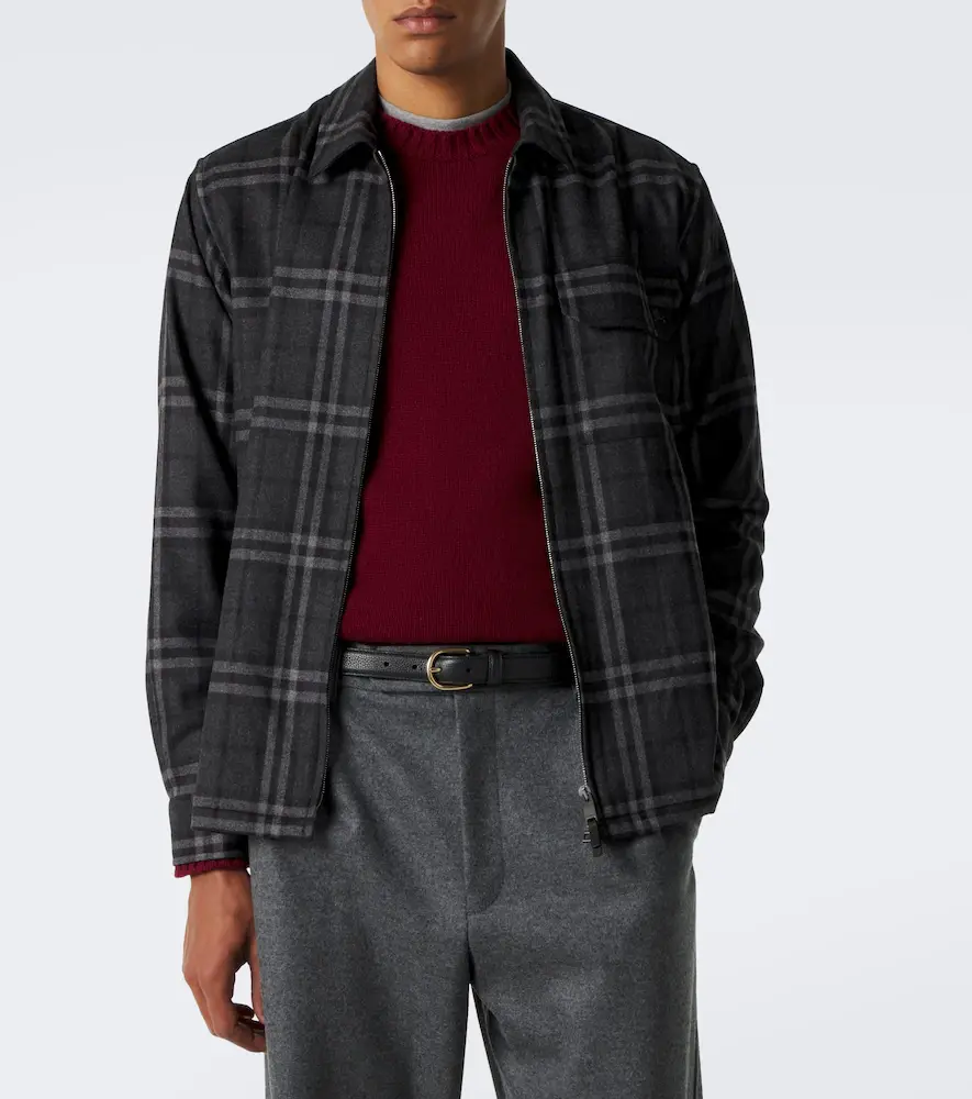 Burberry Check wool and cashmere jacket | Thumbnail 3 Burberry Check wool and cashmere jacket | Thumbnail 3