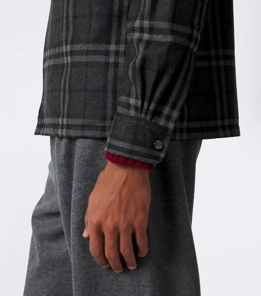 Burberry Check wool and cashmere jacket | Thumbnail 4 Burberry Check wool and cashmere jacket | Thumbnail 4
