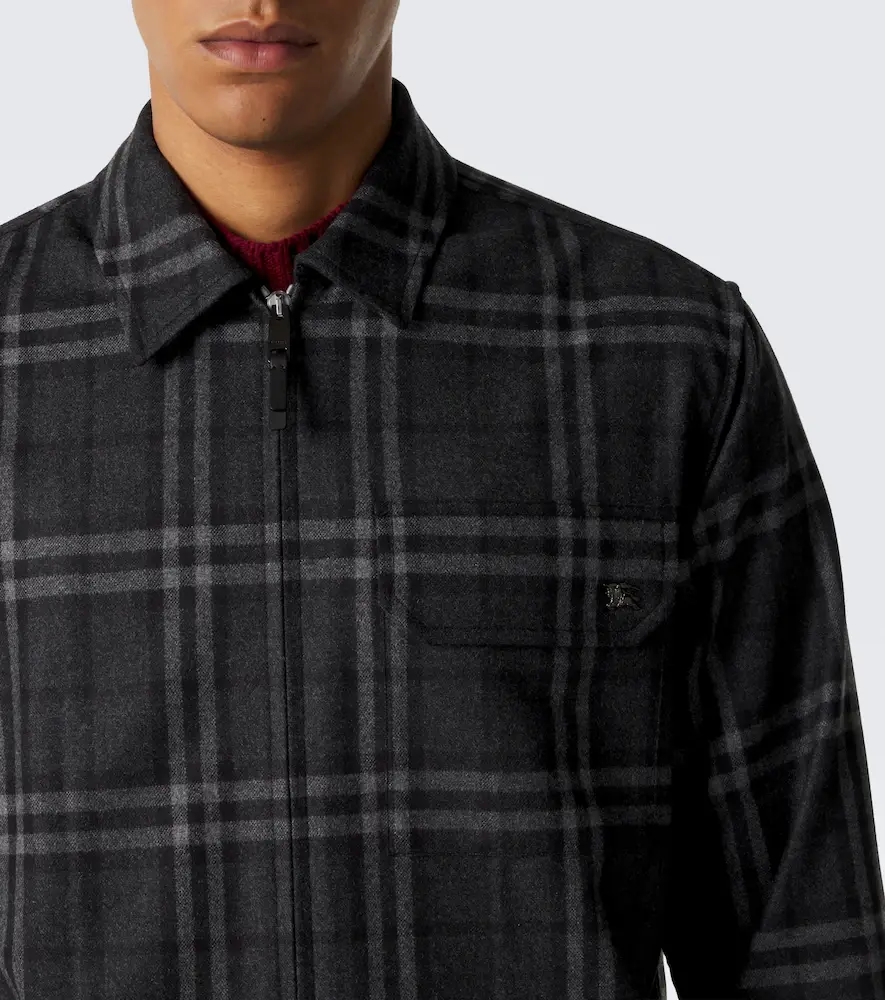 Burberry Check wool and cashmere jacket | Thumbnail 5 Burberry Check wool and cashmere jacket | Thumbnail 5