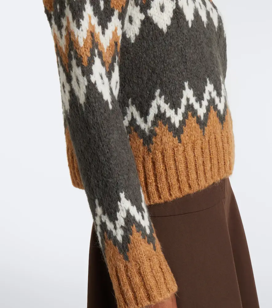 Veronica Beard Jessalyn Fair Isle alpaca and wool-blend sweater | Thumbnail 2