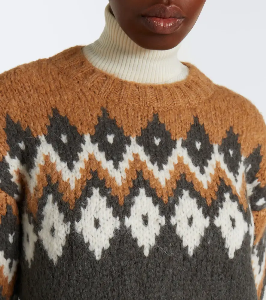 Veronica Beard Jessalyn Fair Isle alpaca and wool-blend sweater | Thumbnail 5