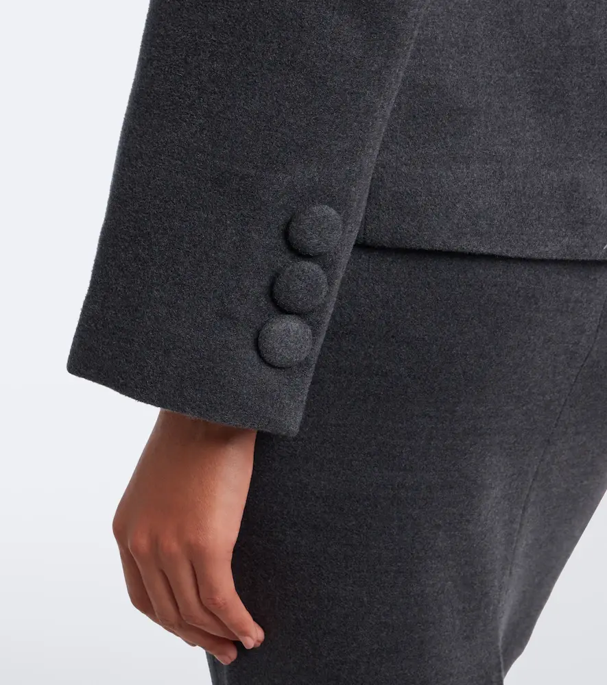 SHUSHU/TONG Double-breasted wool and silk-blend blazer | Thumbnail 2 SHUSHU/TONG Double-breasted wool and silk-blend blazer | Thumbnail 2