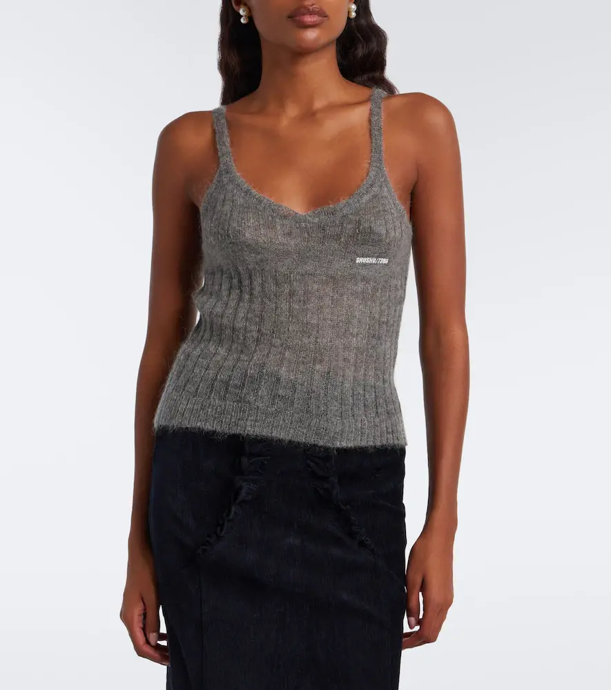 SHUSHU/TONG Logo knitted top | Thumbnail 4