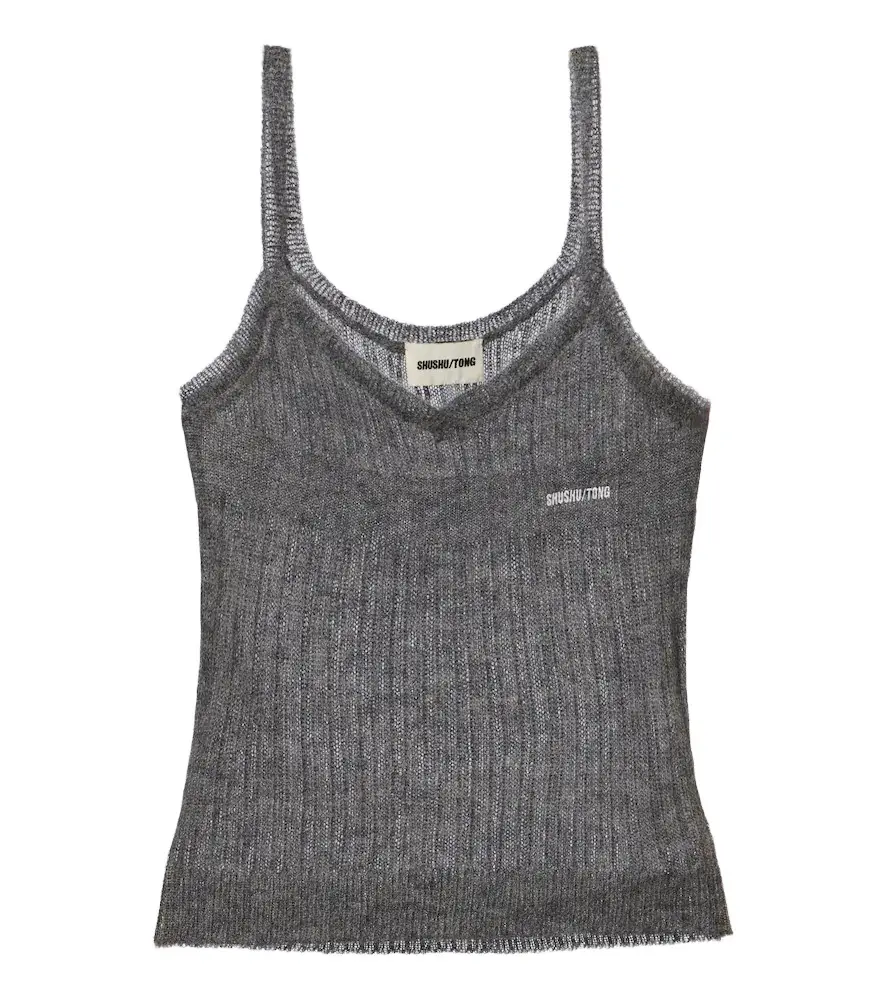 SHUSHU/TONG Logo knitted top