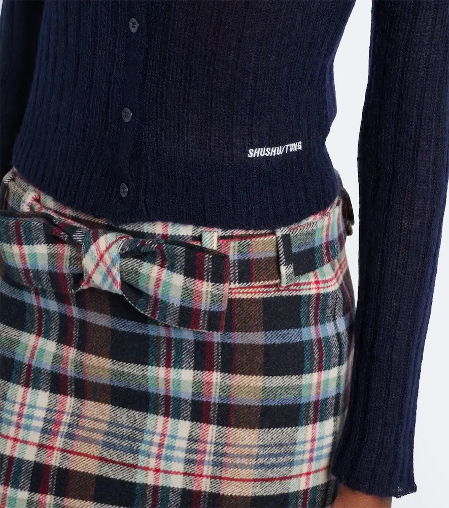 SHUSHU/TONG Embellished wool and mohair-blend cardigan | Thumbnail 2