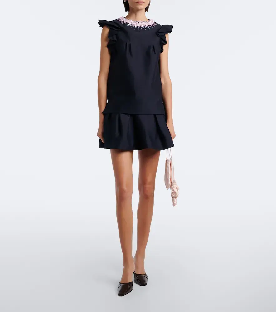 SHUSHU/TONG Embellished ruffled top | Thumbnail 2