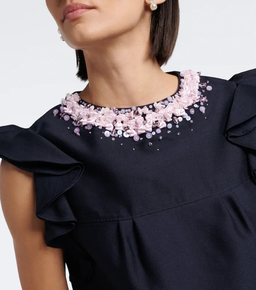 SHUSHU/TONG Embellished ruffled top | Thumbnail 5