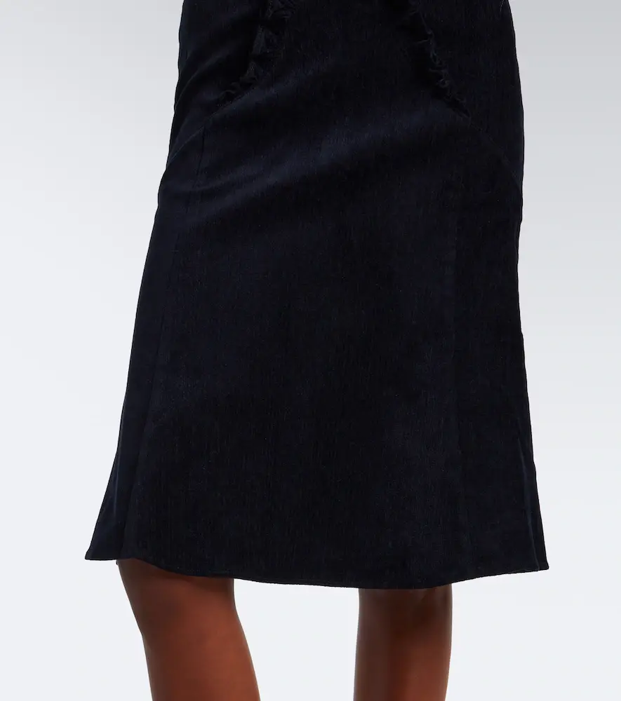 SHUSHU/TONG Bow-detail ruffled velvet midi skirt | Thumbnail 2 SHUSHU/TONG Bow-detail ruffled velvet midi skirt | Thumbnail 2