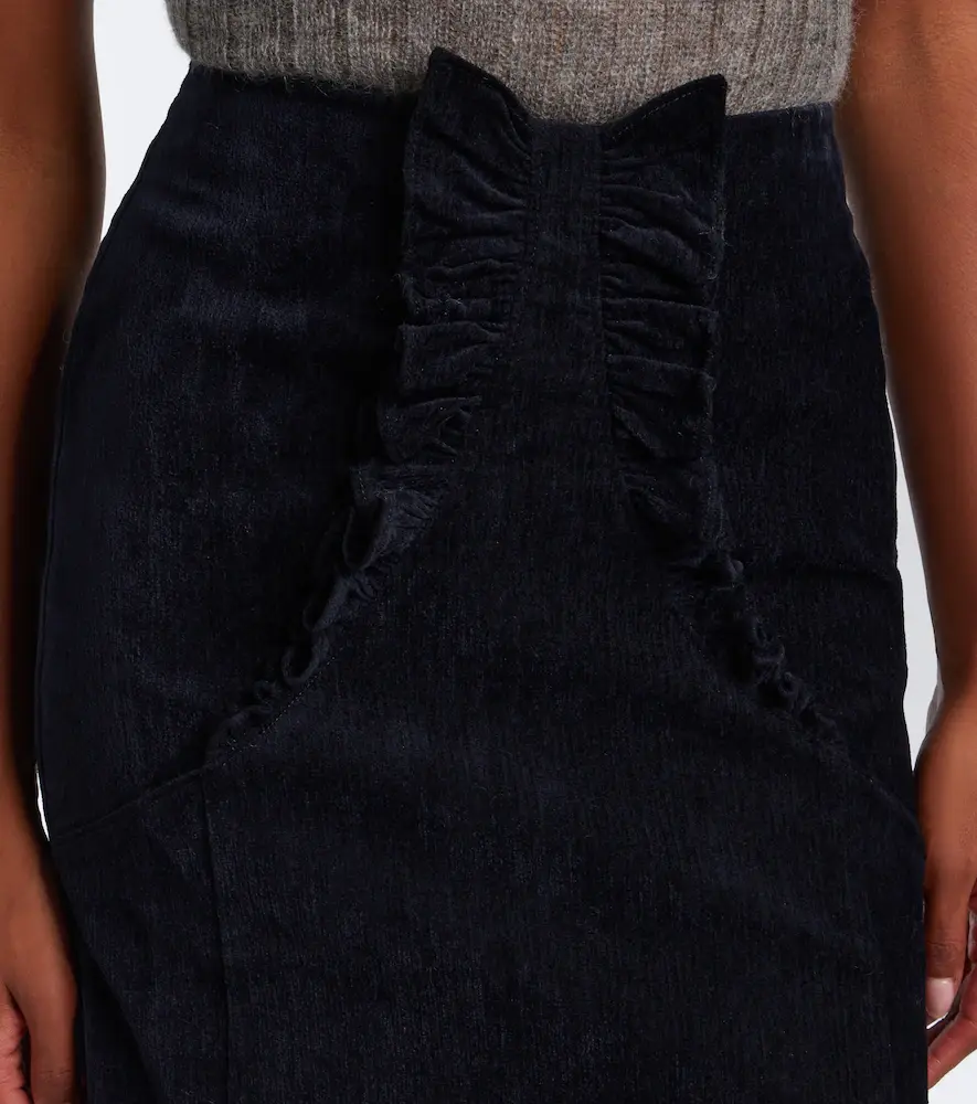 SHUSHU/TONG Bow-detail ruffled velvet midi skirt | Thumbnail 5 SHUSHU/TONG Bow-detail ruffled velvet midi skirt | Thumbnail 5
