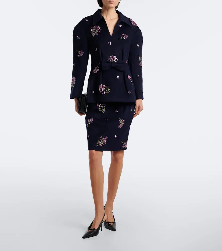 SHUSHU/TONG Embellished wool pencil skirt | Thumbnail 2 SHUSHU/TONG Embellished wool pencil skirt | Thumbnail 2