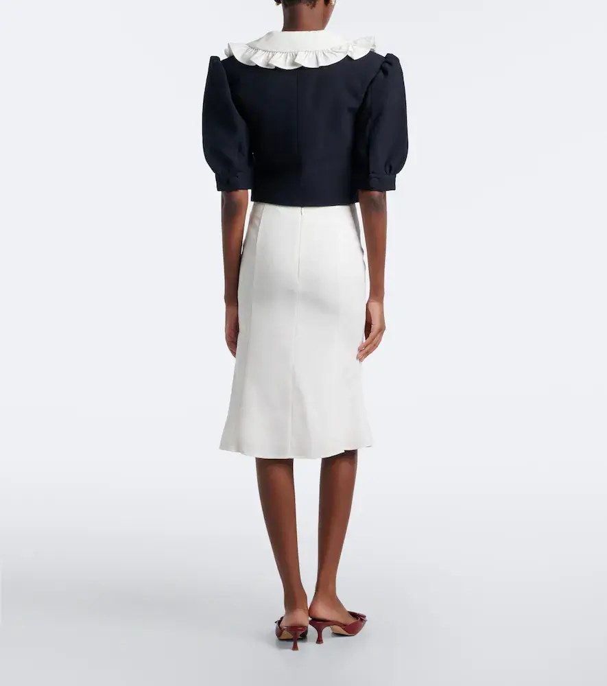 SHUSHU/TONG Bow-detail ruffled midi skirt | Thumbnail 2