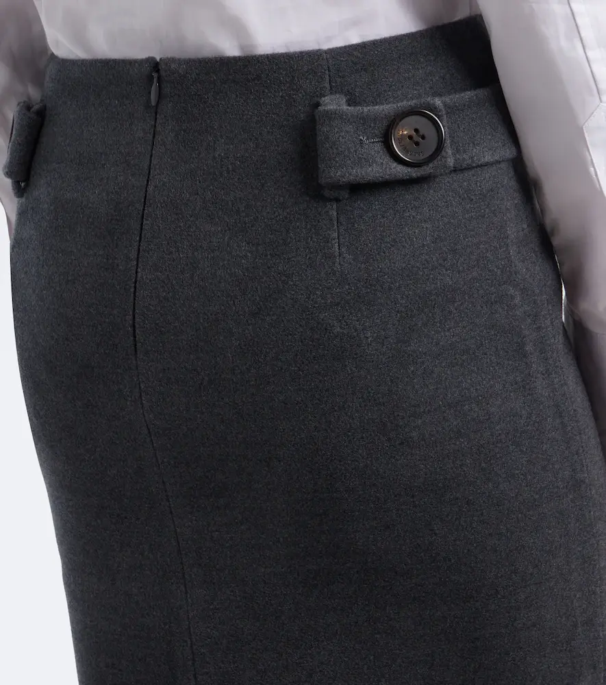 SHUSHU/TONG Bow-detail wool and silk-blend pencil skirt | Thumbnail 2 SHUSHU/TONG Bow-detail wool and silk-blend pencil skirt | Thumbnail 2