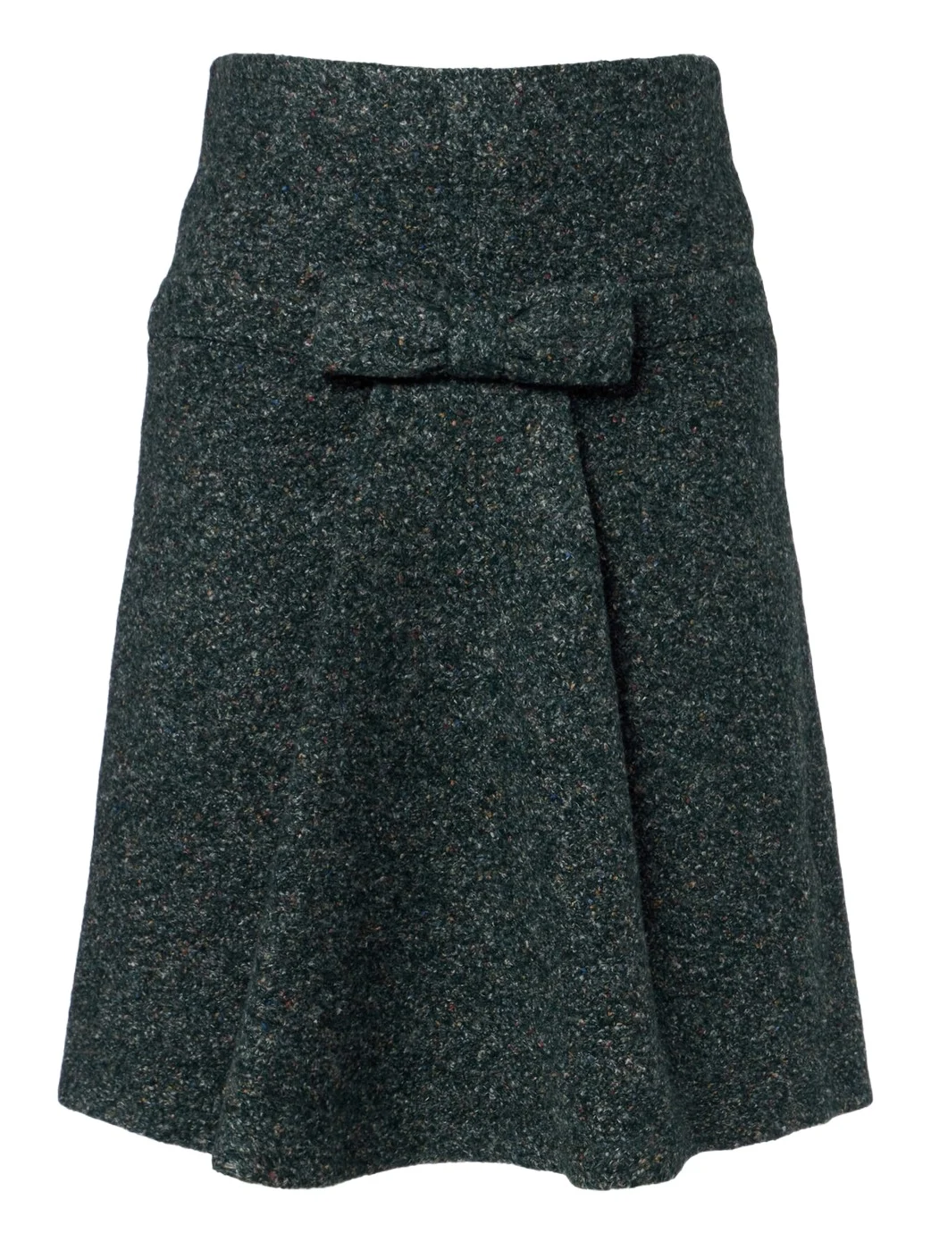 Bow-detail pleated miniskirt