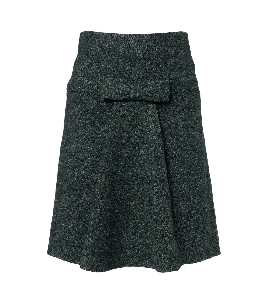 SHUSHU/TONG Bow-detail pleated miniskirt
