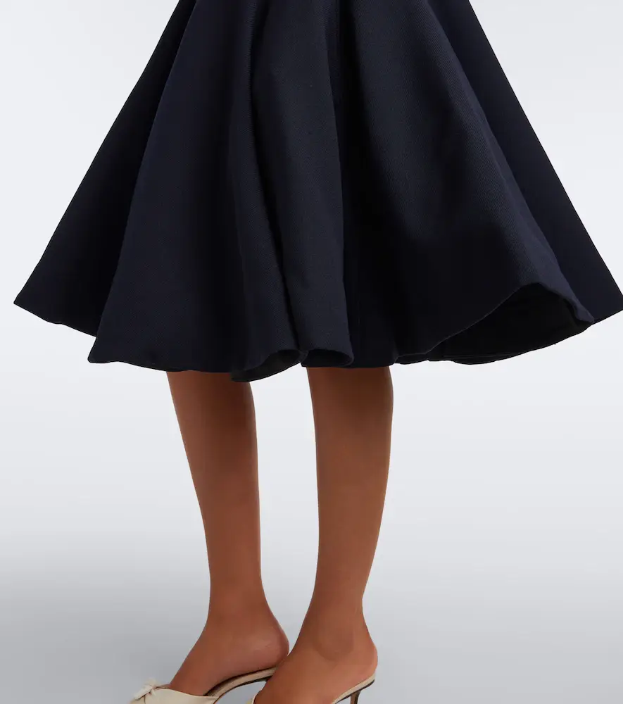 SHUSHU/TONG Bow-detail ruffled wool midi dress | Thumbnail 5