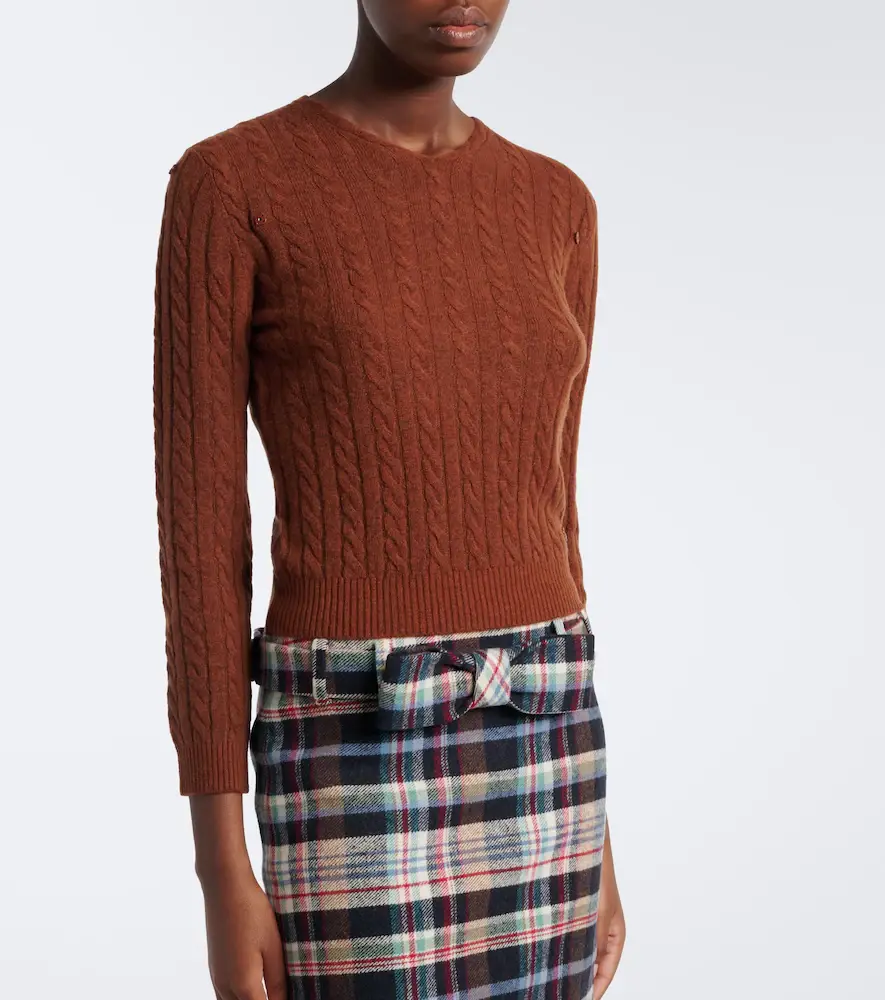 SHUSHU/TONG Cable-knit wool-blend sweater | Thumbnail 6