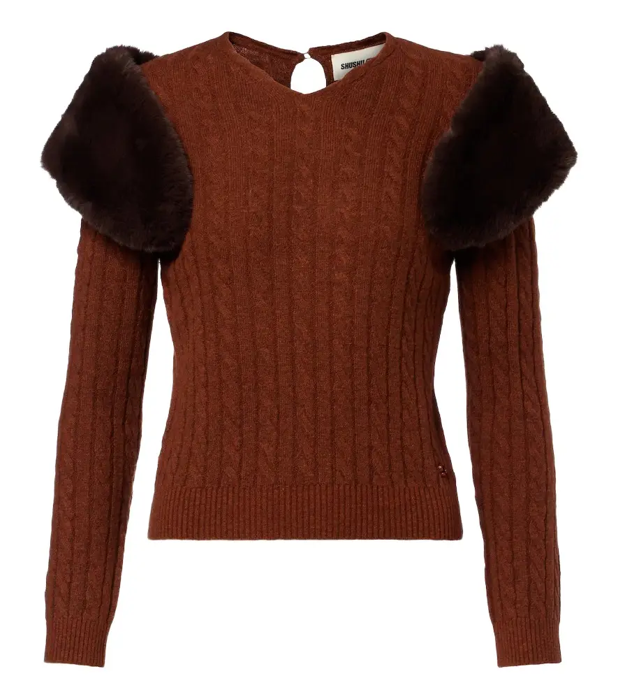 Cable-knit wool-blend sweater Cable-knit wool-blend sweater