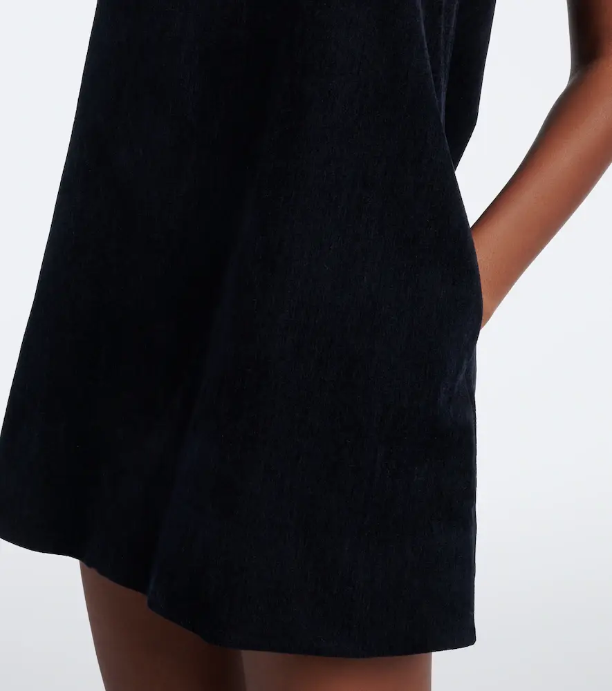 SHUSHU/TONG Bow-detail ruffled velvet minidress | Thumbnail 3 SHUSHU/TONG Bow-detail ruffled velvet minidress | Thumbnail 3