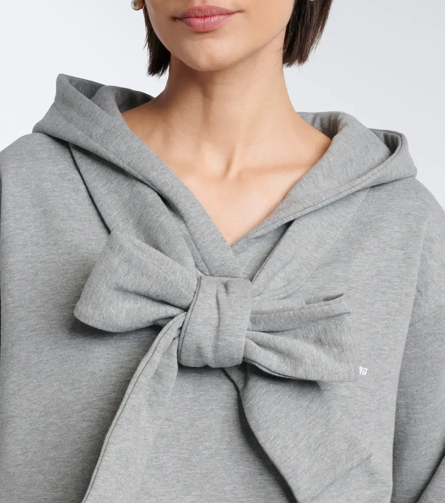 SHUSHU/TONG Bow-detail cotton hoodie | Thumbnail 4