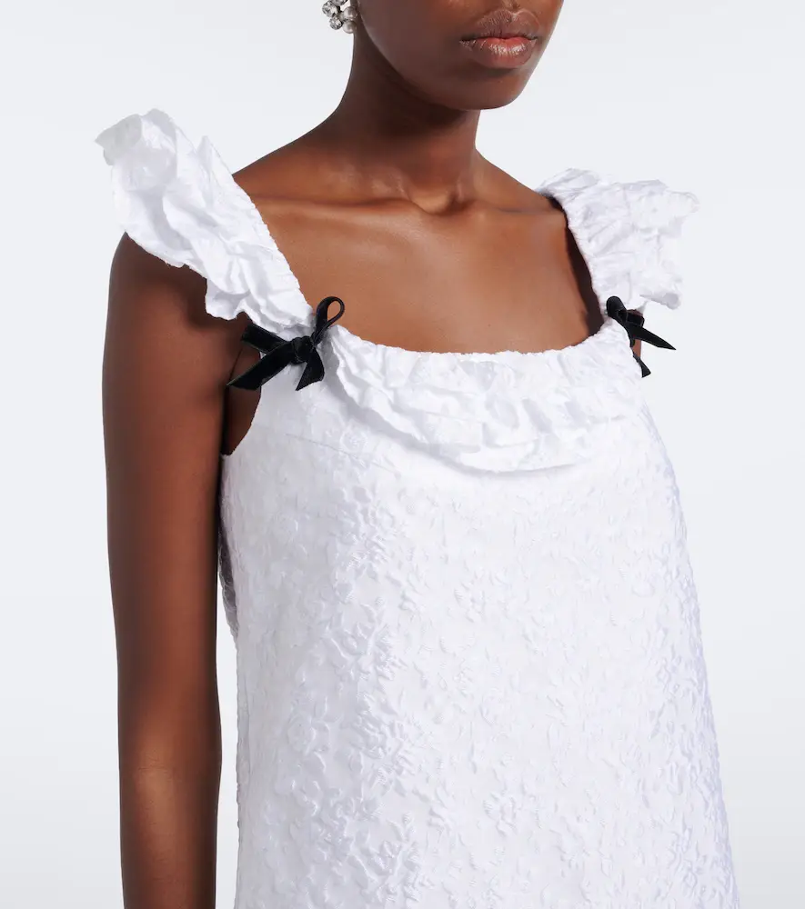 SHUSHU/TONG Bow-detail ruffled jacquard minidress | Thumbnail 5 SHUSHU/TONG Bow-detail ruffled jacquard minidress | Thumbnail 5