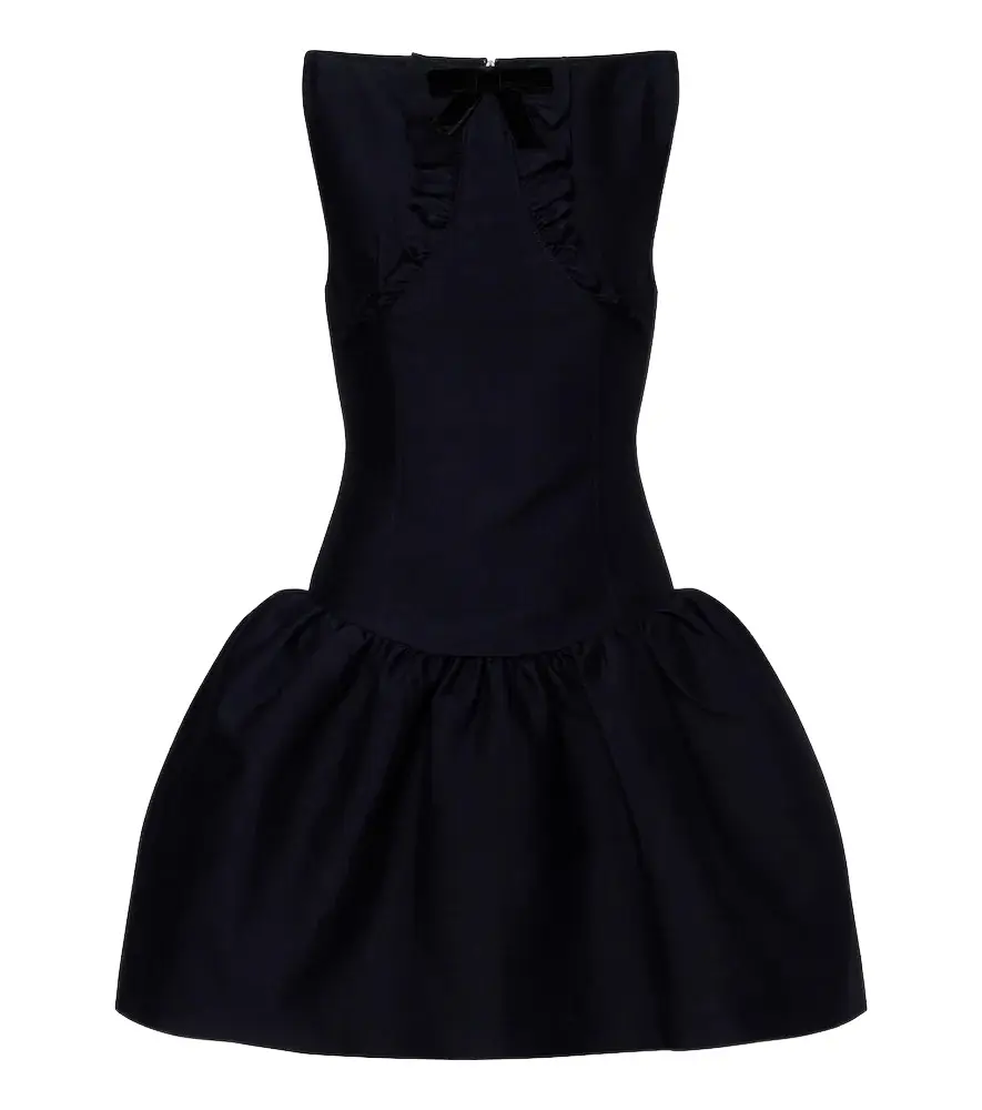SHUSHU/TONG Bow-detail ruffled minidress