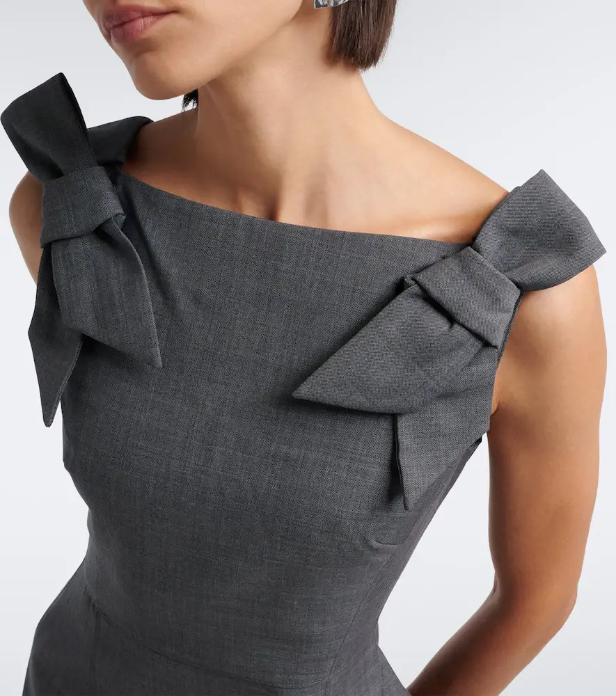 SHUSHU/TONG Bow-detail minidress | Thumbnail 4