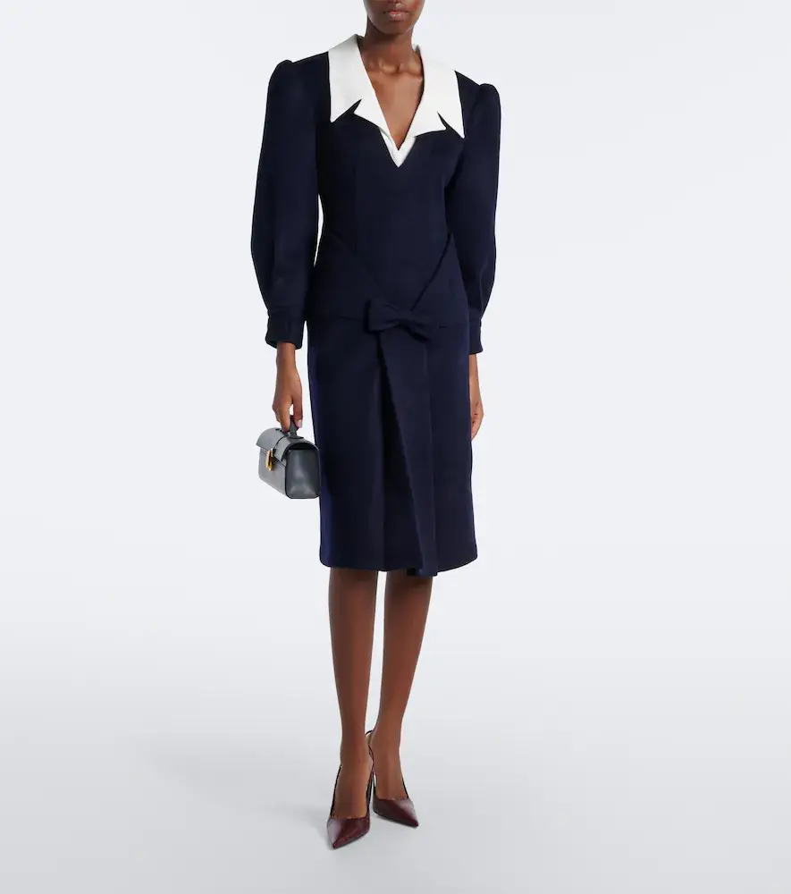 SHUSHU/TONG Bow-detail wool midi dress | Thumbnail 5 SHUSHU/TONG Bow-detail wool midi dress | Thumbnail 5