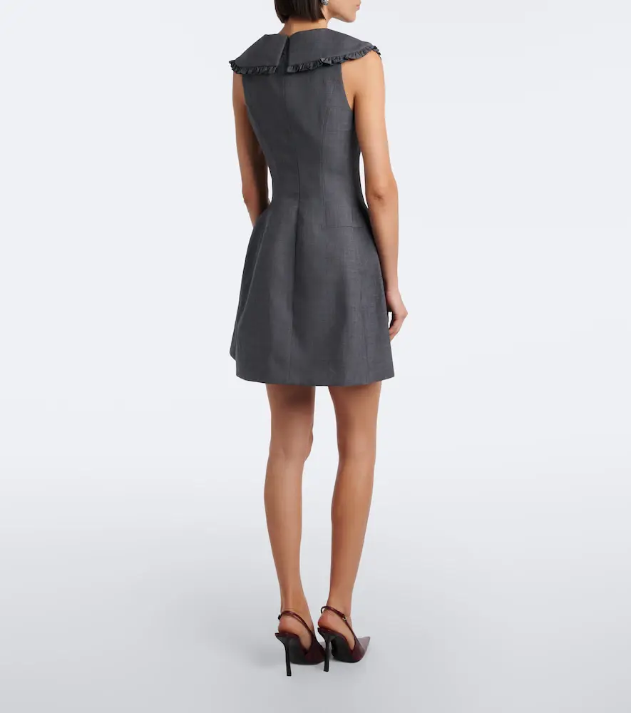 SHUSHU/TONG Bow-detail ruffled minidress | Thumbnail 5