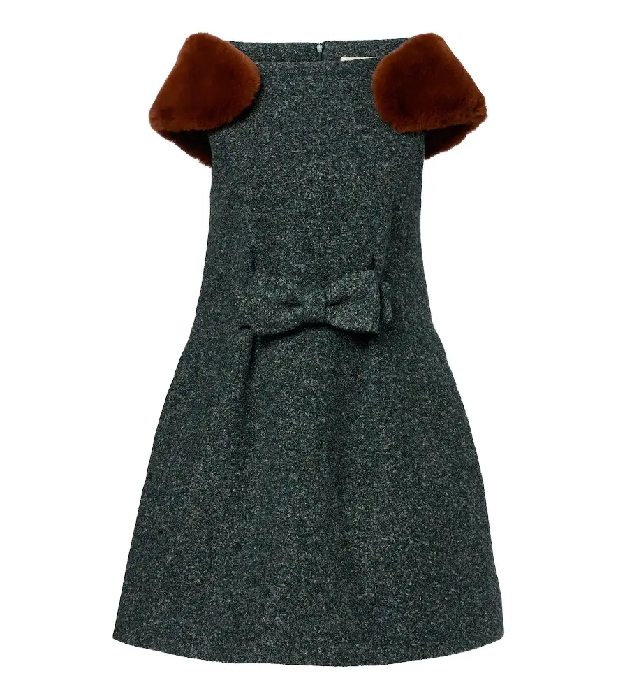 SHUSHU/TONG Bow-detail minidress