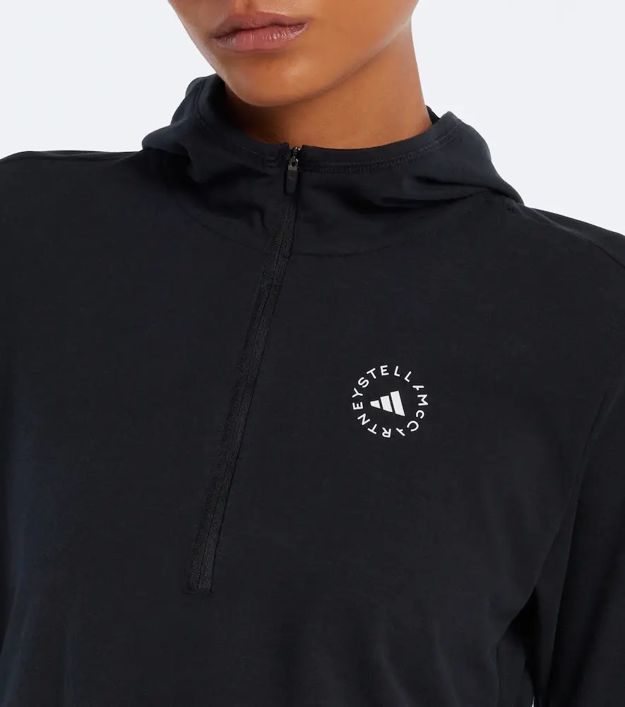 adidas by Stella McCartney Logo jersey half-zip hoodie | Thumbnail 2 adidas by Stella McCartney Logo jersey half-zip hoodie | Thumbnail 2
