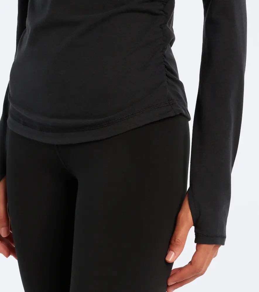 adidas by Stella McCartney Logo jersey half-zip hoodie | Thumbnail 4 adidas by Stella McCartney Logo jersey half-zip hoodie | Thumbnail 4