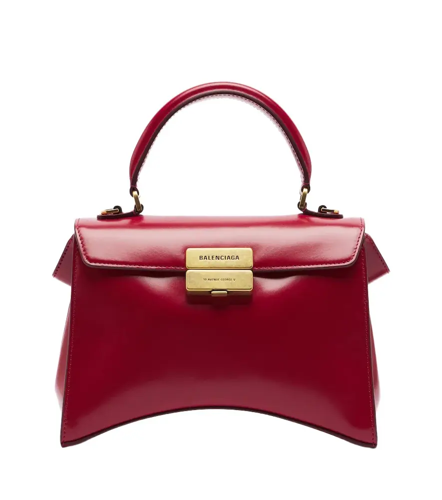 Balenciaga Hourglass Avenue Small leather top-handle bag