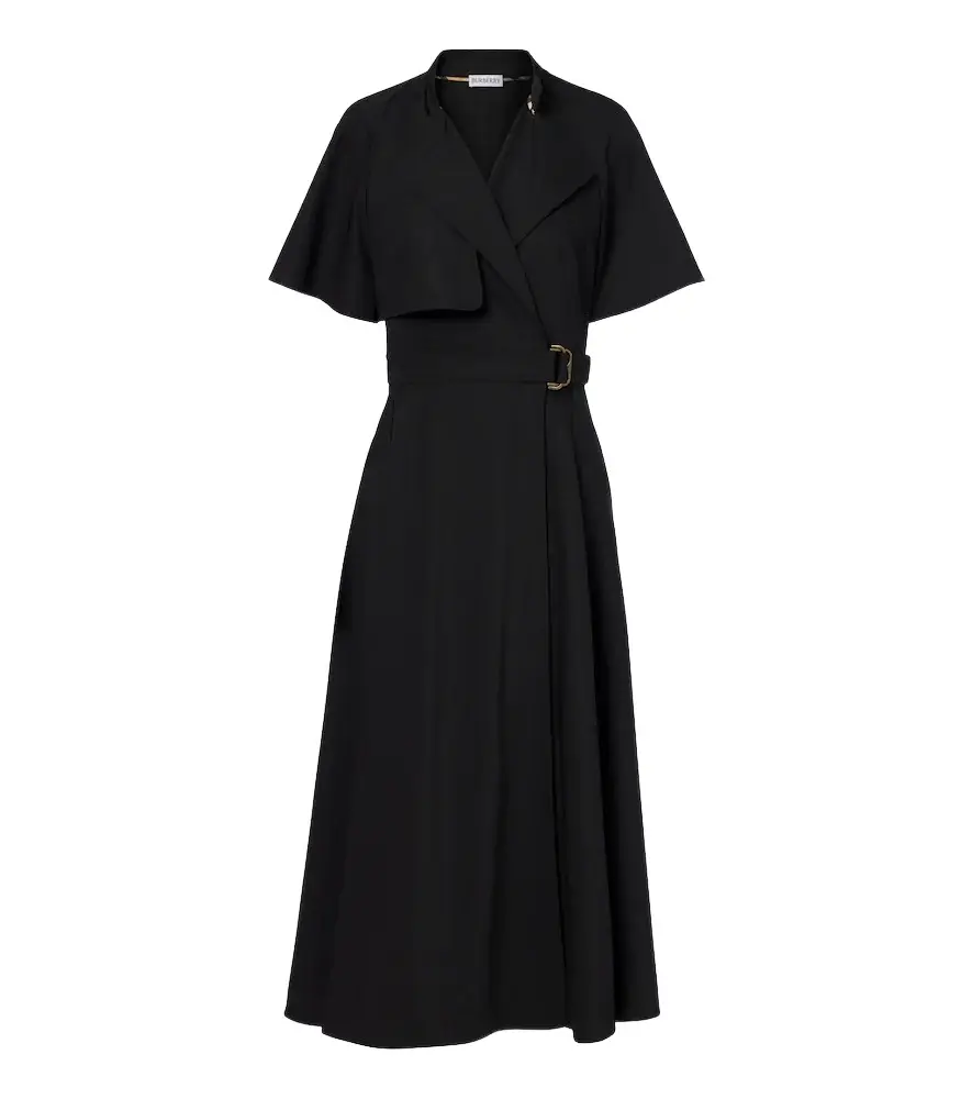 Burberry Belted wool wrap dress
