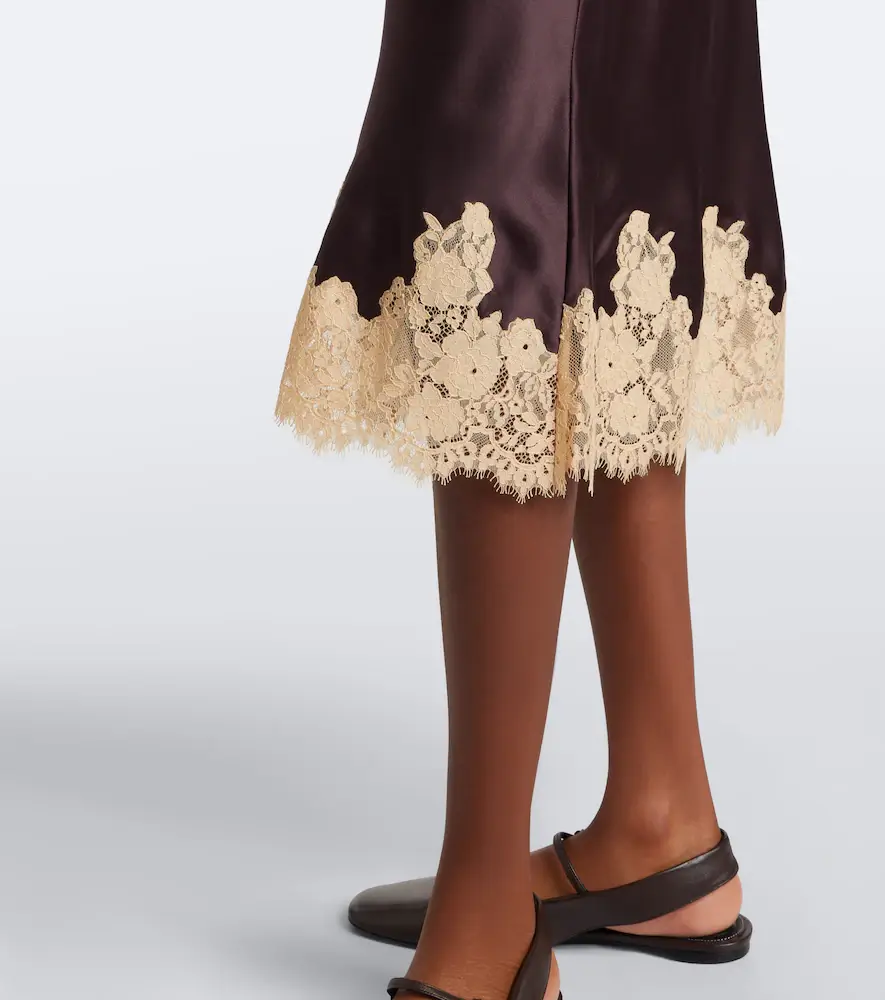 DÔEN Dôen Elowen lace-trimmed silk satin slip skirt | Thumbnail 6 DÔEN Dôen Elowen lace-trimmed silk satin slip skirt | Thumbnail 6
