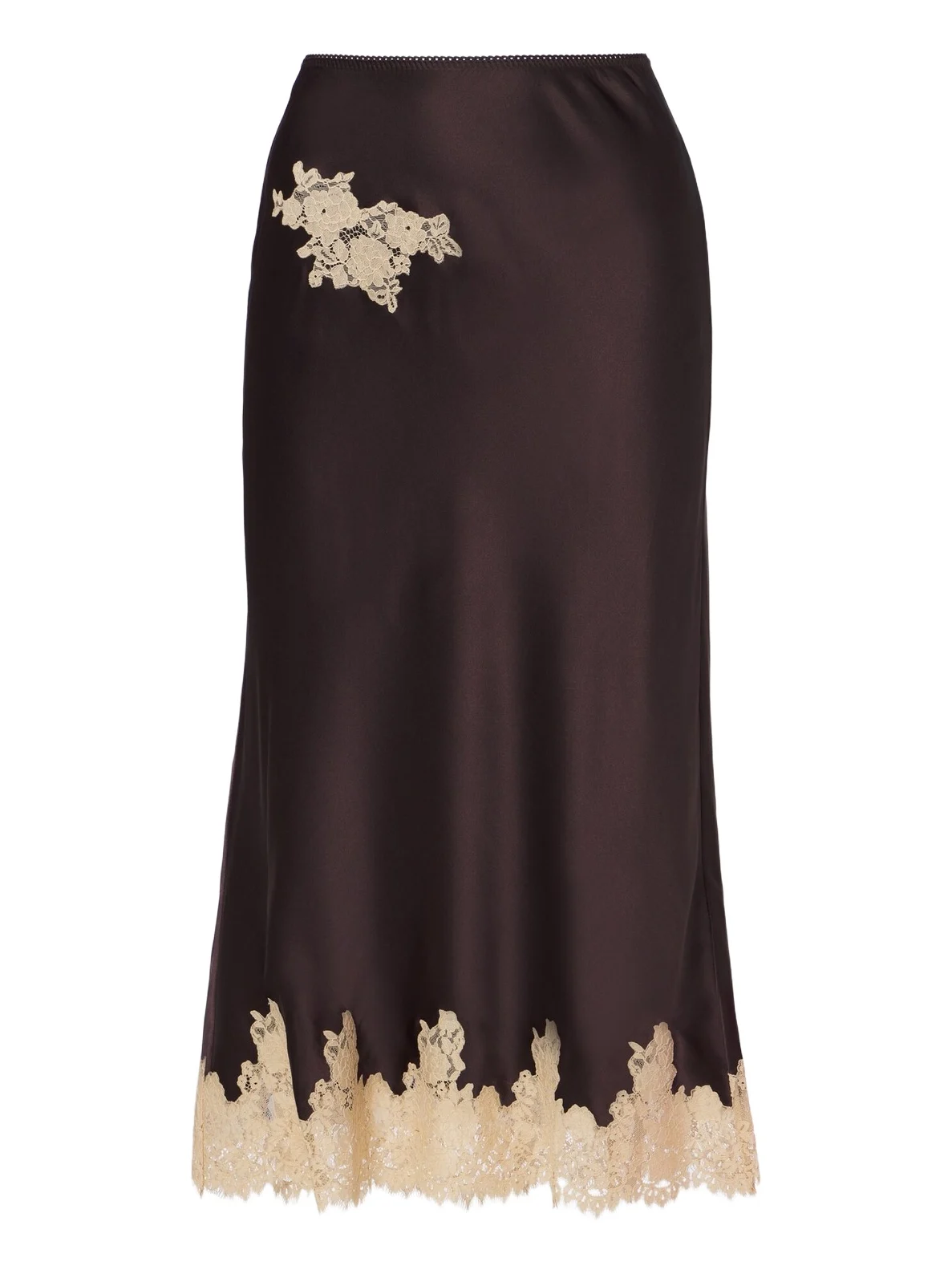 DÔEN Dôen Elowen lace-trimmed silk satin slip skirt